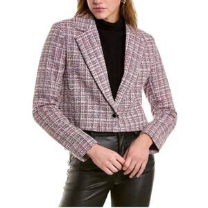 BAGATELLE CROPPED TWEED PREPPY BLAZER/JACKET WITH BUTTONS WOMENS‎ SIZE XL